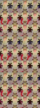 Yumuşak, yaz çiçekli arka plan. Çiçekli karalama şeklinde Raster çiçek deseni. Çiçekler bej ve gri renklerde.