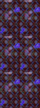 Çiçekli güzel suluboya desen. Raster illüstrasyonu. Kahverengi ve mor renklerde.