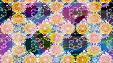 Küçük çiçekte hoş bir çiçek deseni var. Parlak çiçekli bej renkler üzerine soyut çizim deseni. Çiçek elementli zarif raster dokusu..