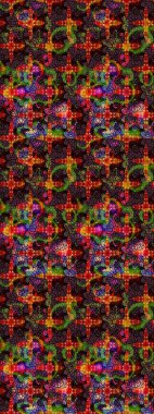 Parlak çiçekli kolaj çiçekleri kahverengi ve siyah. Çiçek tasarımı için inanılmaz bir kolaj cenneti tarzı. Çiçekli zambaklar eskiz arka planı.