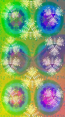 Şirin çiçekli kusursuz desen yeşil ve nötr renklerde yapraklar, suluboya çiçek deseni, duvar kağıdı, kart ya da kumaş için fayanslı. Raster illüstrasyonu.