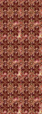 Eskiz tarzı kahverengi ve kırmızı renkler. Raster illüstrasyonu. El yapımı çiçek ve bitki koleksiyonu. Raster illüstrasyonu. Şirin karalamalı çiçek deseni çiz..