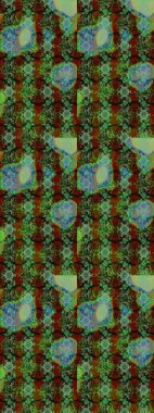 Yeşil ve kahverengi el çizimi desen. Raster deseni. Karalama çiçekleri çizim kalıbı. Sanat ilham verici ve kahverengi tarzı çiçekler ve arkaplan bırakır.