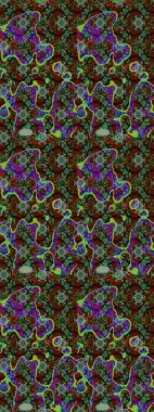 Tekstil veya kitap kapakları, imalat, duvar kağıtları, baskı, hediye paketi ve yapıştırma kitabı için çiçek eskizi geçmişi. Raster illüstrasyonu. Küçük ölçekli çiçeklerdeki basit sevimli desen.