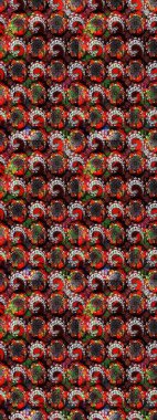 Güzel kumaş deseni. Raster illüstrasyonu. Hoş bir çiçek geçmişi var. Küçük çiçekte çizim deseni.