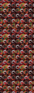 Sevimli küçük çiçek desenle. Raster resim. Çiçek desenli çiçek ve yaprakları ile.