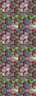 Raster güzel kumaş deseni çiziyor. Çiçek deseni. Renkli Bahar Teması eskiz kalıbı. Düz Çiçek Elementleri Tasarımı.