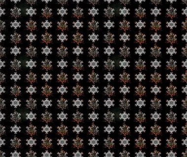 Küçük çiçekteki sevimli çiçek deseni. Siyah renkte çiçekler.