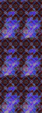 Robot resim. Şirin çiçek elementleri. Raster illüstrasyonu. Mor ve mavi renkte çiçekler.