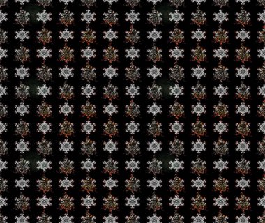 Küçük çiçekteki sevimli çiçek deseni. Siyah renkte çiçekler.