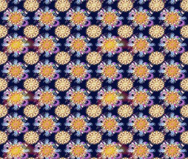 Mavi ve bej renkli çiçekler. Küçük çiçekte sevimli çiçek deseni var..