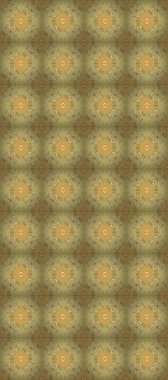 Süslü dantel iz sürücü. Çiçekli süslemeli, pürüzsüz bir desen. Hoş renkler üzerine geleneksel Arapça dekor. Doğu tarzında klasik tasarım öğesi. Duvar kağıdı için altın süslü illüstrasyon.