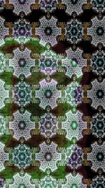 Renkli Bahar Teması eskiz kalıbı. Karalama çiçeği. Raster illüstrasyonu. Zentangle soyut çiçekleri. Düz Çiçek Elementleri Tasarımı. Şirin kumaş deseni.