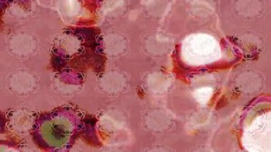 Renkli unsurlarla hareketli arka plan görüntüleri. Çiçekler. Eski model. Bayrak tarzı. Video kaydı. Şablon. Döngü. Kusursuz.. 