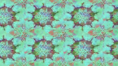 Renkli unsurlarla hareketli arka plan görüntüleri. Çiçekler. Eski model. Bayrak tarzı. Video kaydı. Şablon. Döngü. Kusursuz.. 