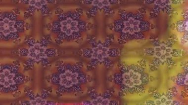 Renkli unsurlarla hareketli arka plan görüntüleri. Çiçekler. Eski model. Bayrak tarzı. Video kaydı. Şablon. Döngü. Kusursuz.. 