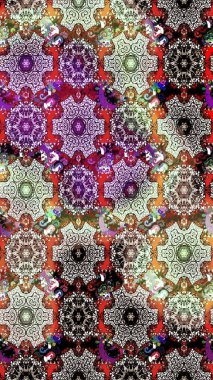 Etnik Mandala süsü. Raster Henna dövme stili. Kızılderili desenli desenli desenli şal deseni. Tekstil, tebrik kartı, boyama kitabı, telefon kılıfı baskısı için kullanılabilir.