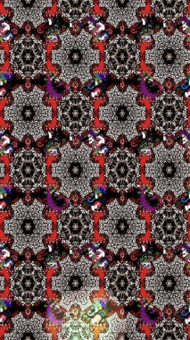 Güzel kumaş deseni. Renkli Bahar Teması eskiz kalıbı. Raster illüstrasyonundaki çiçek desenli çizim. Düz Çiçek Elementleri Tasarımı.