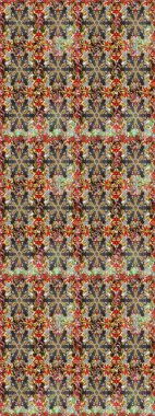 İslam tasarımı. Kahverengi ve gri renklerdeki altın desenli altın elementler. Kusursuz desenli oryantal süs. Çiçek kiremitleri. Raster altın tekstil baskısı.