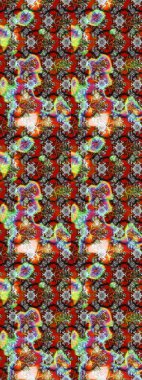 Raster çiçek desenli çiçek deseni, yapraklar, dekoratif elementler, sıçrama, lekeler, el çizimi kontur çizgileri ve Doodle çizim stili, grafik raster çizim çizimi.