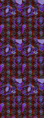 Watercolor sketch pattern for textile. Colorful sketch pattern with cute flowers, paisley, brown and violet colors. Hand drawn flower sketch pattern (tile).