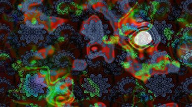 Raster Moda kumaş deseni. Çizgi çizimi kalıbı. Şirin çiçekler..