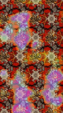 Raster illüstrasyonu. Anti-stres için soyut örnek sayfası. Kahverengi ve bej renklerde.