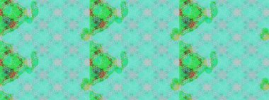 Yumuşak, yaz çiçekleri mavi ve yeşil renklerde. Raster illüstrasyonu. Raster çiçek desenli ve çiçekli..