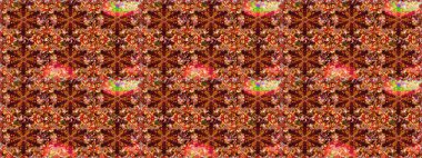 Düz Çiçek Elementleri Tasarımı. Raster illüstrasyonundaki çiçek desenli çizim. Renkli Bahar Teması eskiz kalıbı. Süslü kumaş deseni.