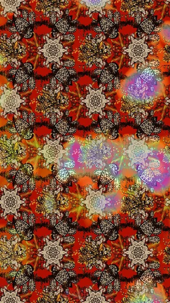 Colour Spring Theme sketch pattern Background. Raster illustration. Flat Flower Elements Design. Elegant Flowers Bouquet Watercolor on a brown and beige colors.