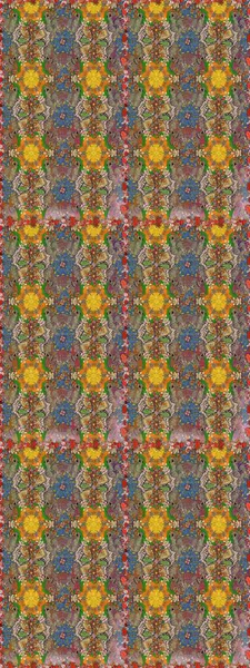 Kahverengi ve bej renkli güzel tekstil. Suluboya çiçekli çiçek deseni. Raster illüstrasyonu.