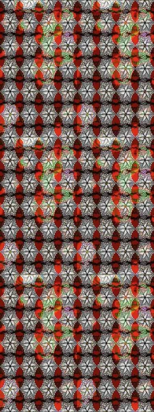 Renkli Bahar Teması eskiz kalıbı. Çiçek desenli çizim. Güzel kumaş deseni. Raster illüstrasyonu. Asya tekstil tarzında. Düz Çiçek Elementleri Tasarımı.