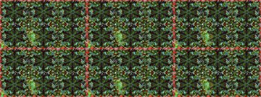 Klasik taslak çizimi. Raster çiçek izi. Çiçek grisi ve yeşil çizim deseni.