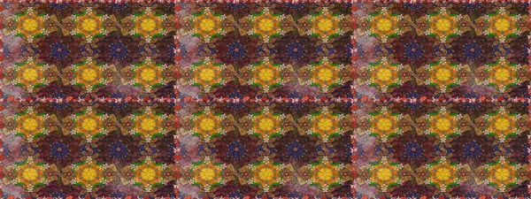 Düz Çiçek Elementleri Tasarımı. Raster illüstrasyonu. Renkli Bahar Temalı Kusursuz Arkaplan. Güzel kumaş deseni. Kusursuz çiçek deseni. Asya tekstil tarzında.