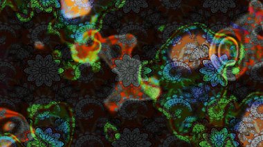 Küçük gri ve siyah çiçeklerle oldukça eski bir besin torbası deseni. Tekstil, kumaş, kapaklar, duvar kağıtları, baskı, paket, koleksiyon defteri, örgü, dekupaj için çiçek arkaplanı..