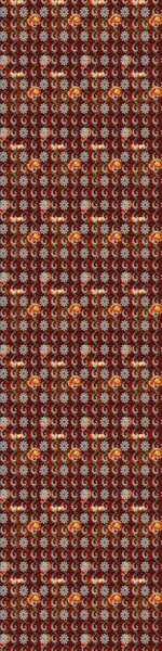 Raster illüstrasyonu. Kahverengi ve kırmızı renklerde. 3D çiçekler, çizim.