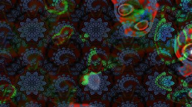 Nazik romantik baskı. Siyah ve kahverengi renkte çiçekler. Tatil havası. Raster güzel bir çiçek deseni çizmiş. Bahar mevsimi.