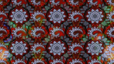 Gri ve siyah renkte etnik çiçeklerle süslenmiş zarif bir eskiz şekli. Raster Çiçek İllüstrasyon Şirin Tekstil.