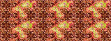 Kahverengi ve turuncu renkli çiçekler. Raster illüstrasyonunda çiçek deseni çizimi.