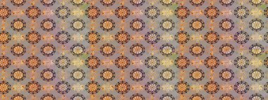 Gri ve bej renklerde bahar çiçekleri. Yaprak ve çiçeklerin suluboya boyası, gri ve bej renklerde pürüzsüz desen. Raster illüstrasyonu.