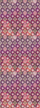 Çiçek desenli raster, mor ve nötr çizgi grafik desenli soyut raster arkaplan. Modern stil dokusu.