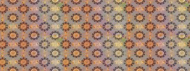 Gri ve bej renklerde bahar çiçekleri. Yaprak ve çiçeklerin suluboya boyası, gri ve bej renklerde pürüzsüz desen. Raster illüstrasyonu.