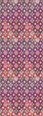 Çiçek desenli raster, mor ve nötr çizgi grafik desenli soyut raster arkaplan. Modern stil dokusu.