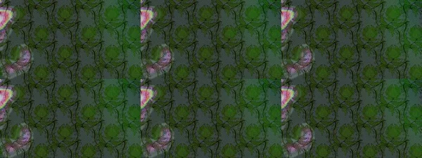 Yeşil ve gri renklere karalamalar çizen kusursuz çiçek deseni. Raster illüstrasyonu.