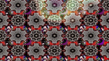 Çocuksu tasarım. Siyah ve nötr arkaplanda. Tekstil, kumaş, ambalaj, hatıra defteri için hoş bir çiçek arkaplanı. Elle çizilmiş karalama çiçekleri ile Raster çizim deseni.