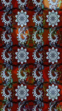 Renkli Bahar Teması eskiz kalıbı. Raster illüstrasyonu. Zentangle soyut çiçekleri. Karalama çiçeği. Güzel kumaş deseni. Düz Çiçek Elementleri Tasarımı.