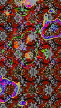 Raster suluboya çiçek deseni, narin çiçekler, gri ve kahverengi çiçekler, tebrik kartı şablonu. Raster Güzel kumaş deseni.