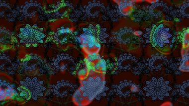 Yatak çarşafları, ceket, paket tasarımı, kumaş ve moda kavramları için tekstil baskısı. Çiçekleri, deniz kabukları, mandalaları ve suluboya efektleriyle donanma geçmişi. Çizim kalıbı etnik tasarım.