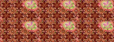 Eskiz arkaplan modeli. Suluboya, elle çizilmiş. Raster illüstrasyonu. Kırmızı ve kahverengi yapraklı yabani çiçekler.