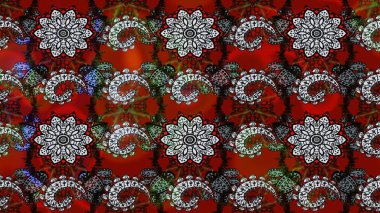 Renkli Bahar Teması eskiz kalıbı. Raster güzel kumaş deseni çiziyor. Çiçek deseni. Düz Çiçek Elementleri Tasarımı.